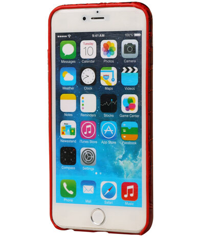 Rood Krokodil TPU back cover case hoesje voor Apple iPhone 6 Plus / 6S Plus