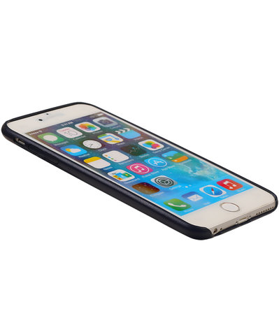 Blauw Leder Design TPU back cover case hoesje voor Apple iPhone 7 Plus