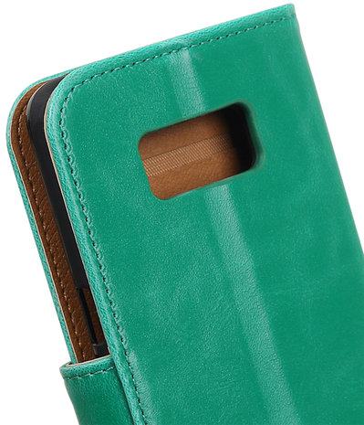 Groen Pull-Up PU booktype wallet cover hoesje Samsung Galaxy S8+ Plus