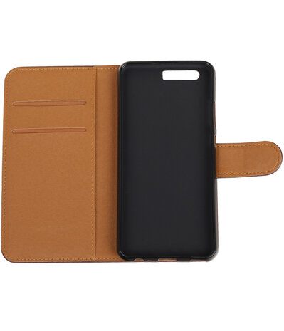 Mocca Pull-Up PU booktype wallet cover hoesje Huawei P10
