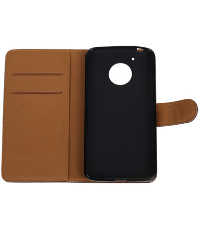 Mocca Pull-Up PU booktype hoesje Motorola Moto G5