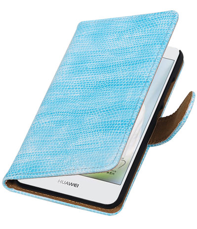 Turquoise Mini Slang booktype hoesje voor Huawei Nova