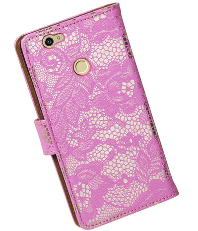 Roze Lace booktype hoesje voor Huawei Nova