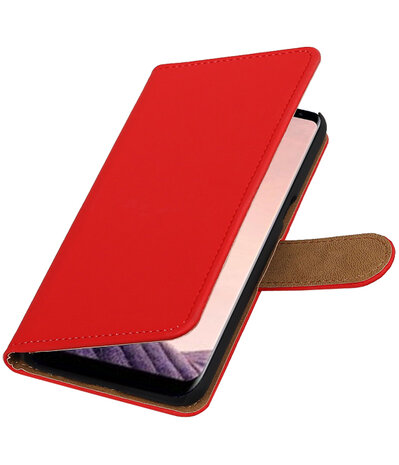 Samsung Galaxy S8+ Plus Effen booktype hoesje Rood