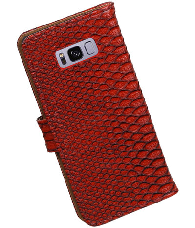 Samsung Galaxy S8+ Plus Slang booktype hoesje Rood