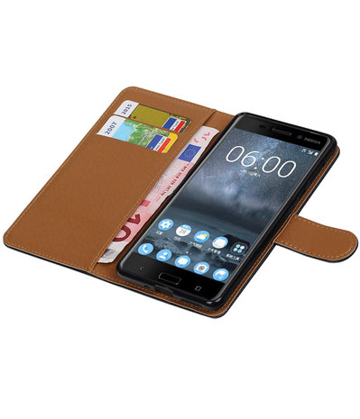 Nokia 5 Pull-Up booktype hoesje Zwart