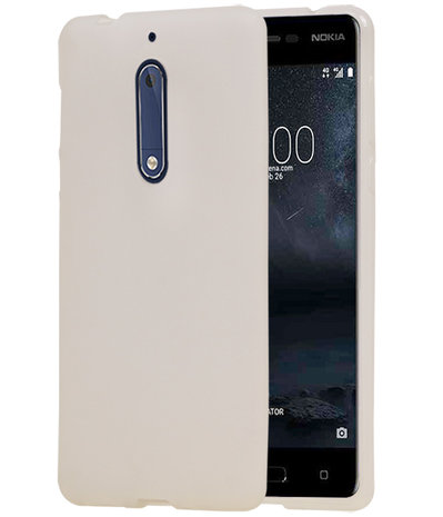 Nokia 5 TPU back case hoesje transparant Wit