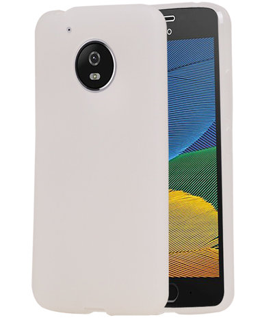 Motorola Moto G5 TPU back case hoesje transparant Wit