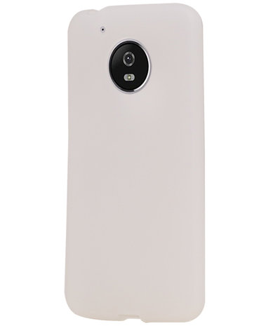 Motorola Moto G5 TPU back case hoesje transparant Wit