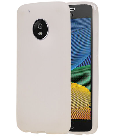 Motorola Moto G5 Plus TPU back case hoesje transparant Wit
