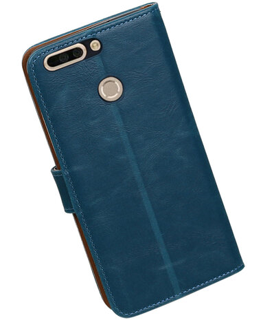 Hoesje voor Huawei Honor 8 Pro / V9 Pull-Up booktype Blauw