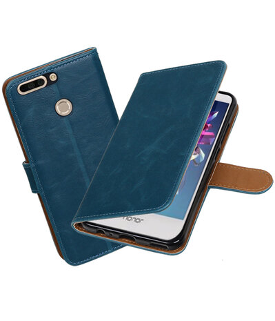 Huawei Honor 8 Pro / V9 Pull-Up booktype hoesje Blauw