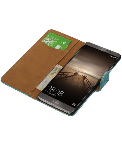 Huawei Mate 9 Slang booktype hoesje Turquoise