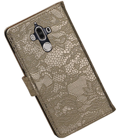 Huawei Mate 9 Lace booktype hoesje Goud