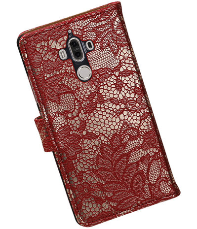 Huawei Mate 9 Lace booktype hoesje Rood