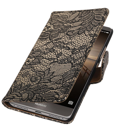 Huawei Mate 9 Lace booktype hoesje Zwart