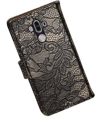 Huawei Mate 9 Lace booktype hoesje Zwart