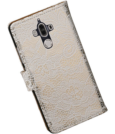 Huawei Mate 9 Lace booktype hoesje Wit