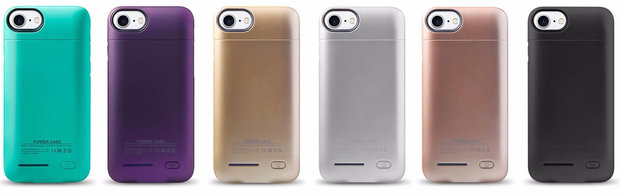 Wit smart batterij hoesje voor Apple iPhone 6 / 6s Plus en Apple iPhone 7 Plus