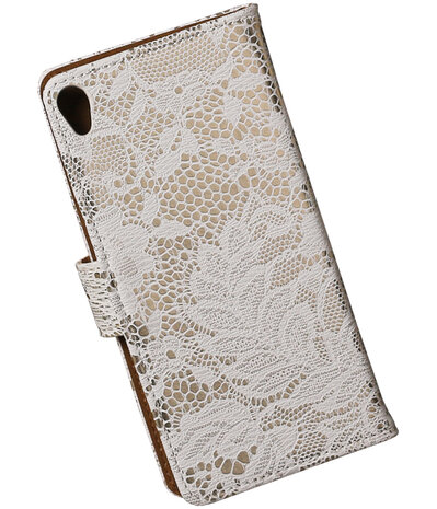 Sony Xperia XA Lace booktype hoesje Wit