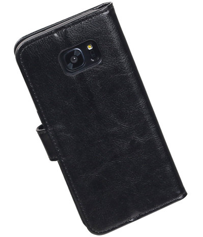 Zwart Portemonnee booktype Hoesje voor Samsung Galaxy S7 Edge G935F