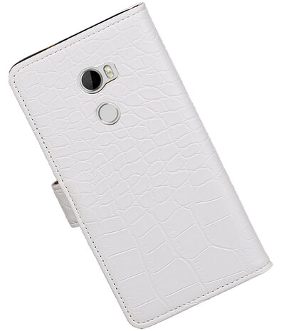 HTC One X10 Krokodil booktype hoesje Wit