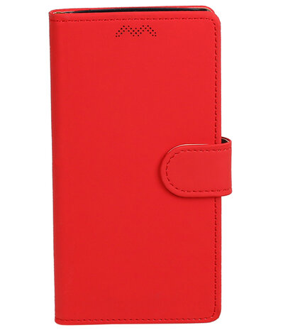 Motorola Moto C Effen booktype hoesje Rood