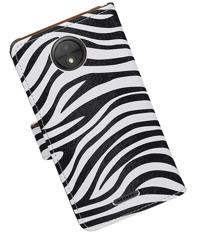 Motorola Moto C Zebra booktype hoesje