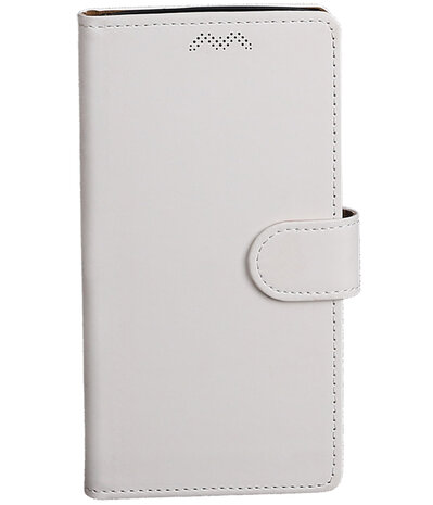 Motorola Moto C Effen booktype hoesje Wit