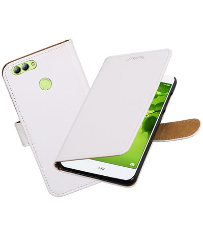 Huawei nova 2 Effen booktype hoesje Wit