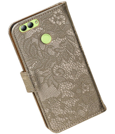 Huawei nova 2 Lace booktype hoesje Goud