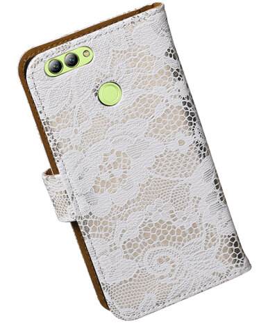 Huawei nova 2 Lace booktype hoesje Wit