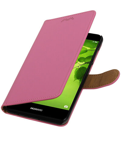 Hoesje voor Huawei nova 2 Plus Effen booktype Roze