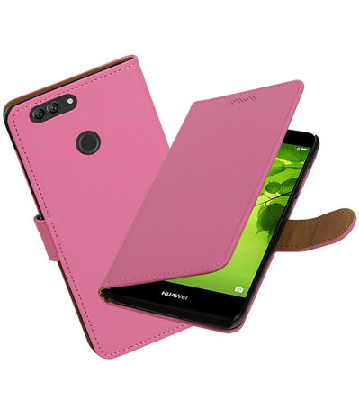 Huawei nova 2 Plus Effen booktype hoesje Roze