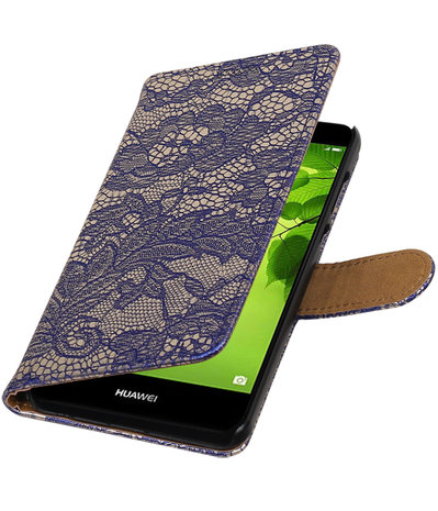 Huawei nova 2 Plus Lace booktype hoesje Blauw
