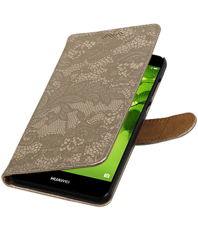 Huawei nova 2 Plus Lace booktype hoesje Goud