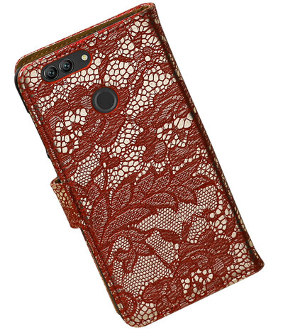 Huawei nova 2 Plus Lace booktype hoesje Rood