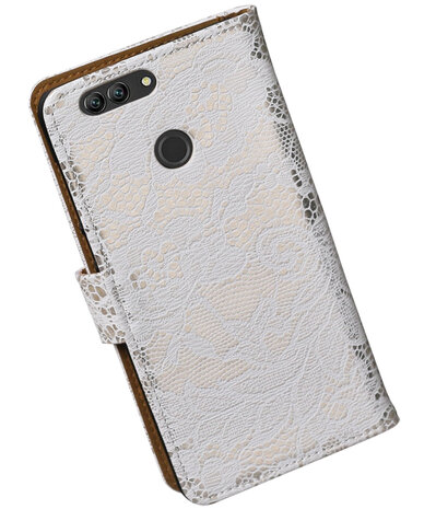 Huawei nova 2 Plus Lace booktype hoesje Wit