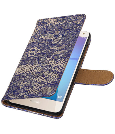 Huawei Y5 2017 / Y6 2017 Lace booktype hoesje Blauw