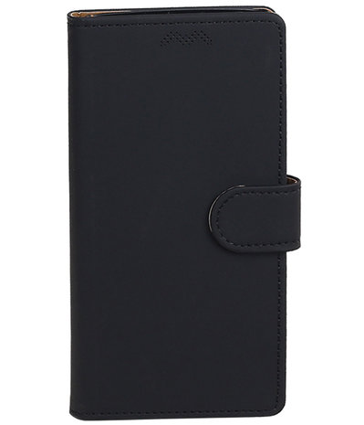 Hoesje voor Huawei Y7 / Y7 Prime Effen booktype Zwart