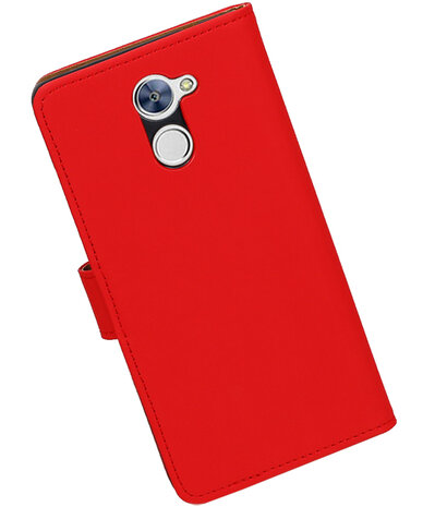 Huawei Y7 / Y7 Prime Effen booktype hoesje Rood