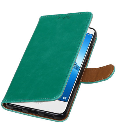 Huawei Y7 / Y7 Prime Pull-Up booktype hoesje Groen