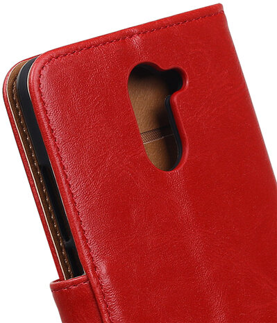 Huawei Y7 / Y7 Prime Pull-Up booktype hoesje Rood