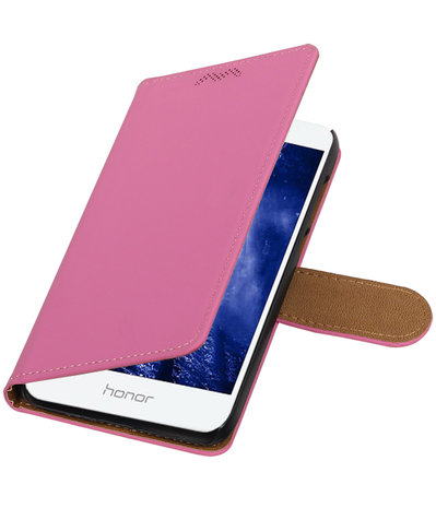 Huawei Honor 6A Effen booktype hoesje Roze