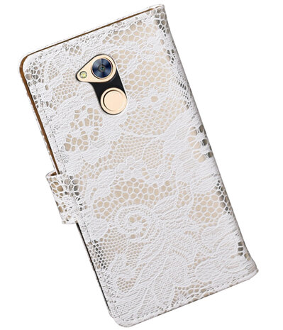 Huawei Honor 6A Lace booktype hoesje Wit