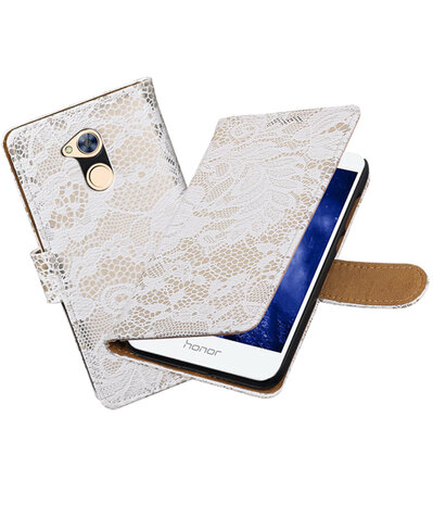 Huawei Honor 6A Lace booktype hoesje Wit