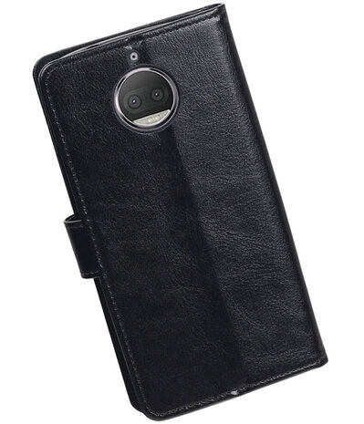 Zwart Portemonnee booktype Hoesje voor Motorola Moto G5s Plus