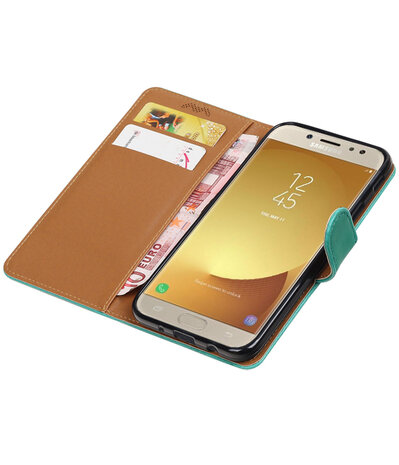 Samsung Galaxy J7 2017 / Pro Premium​ Pull-Up booktype hoesje Groen