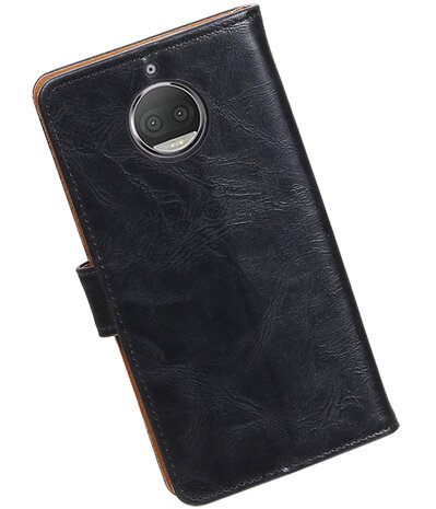 Hoesje voor Motorola Moto G5s Plus Pull-Up booktype zwart