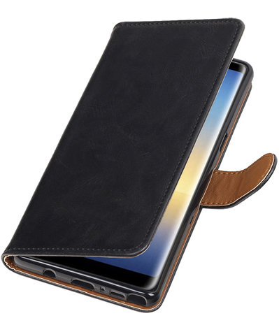 Samsung Galaxy Note 8 Pull-Up booktype hoesje zwart